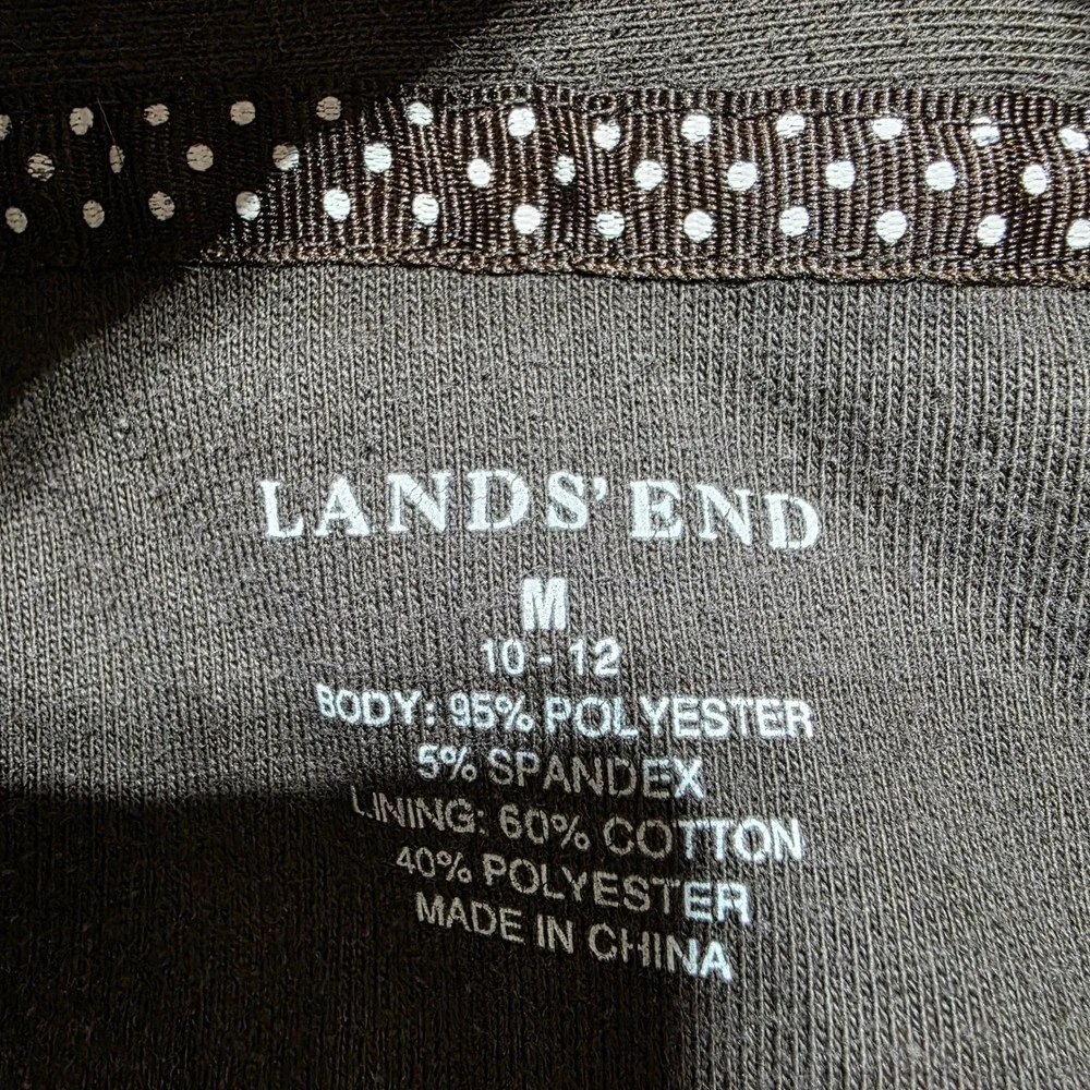 Lands End Womens‎ Brown Fleece Vest Size Medium Zip Up Pockets